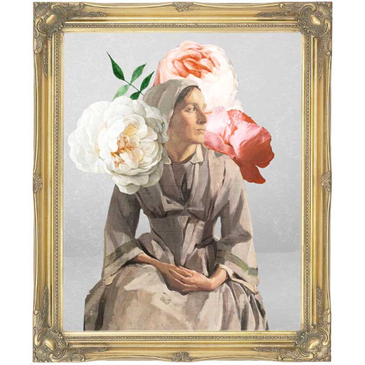 Vintage wall art poster Romantic flowers