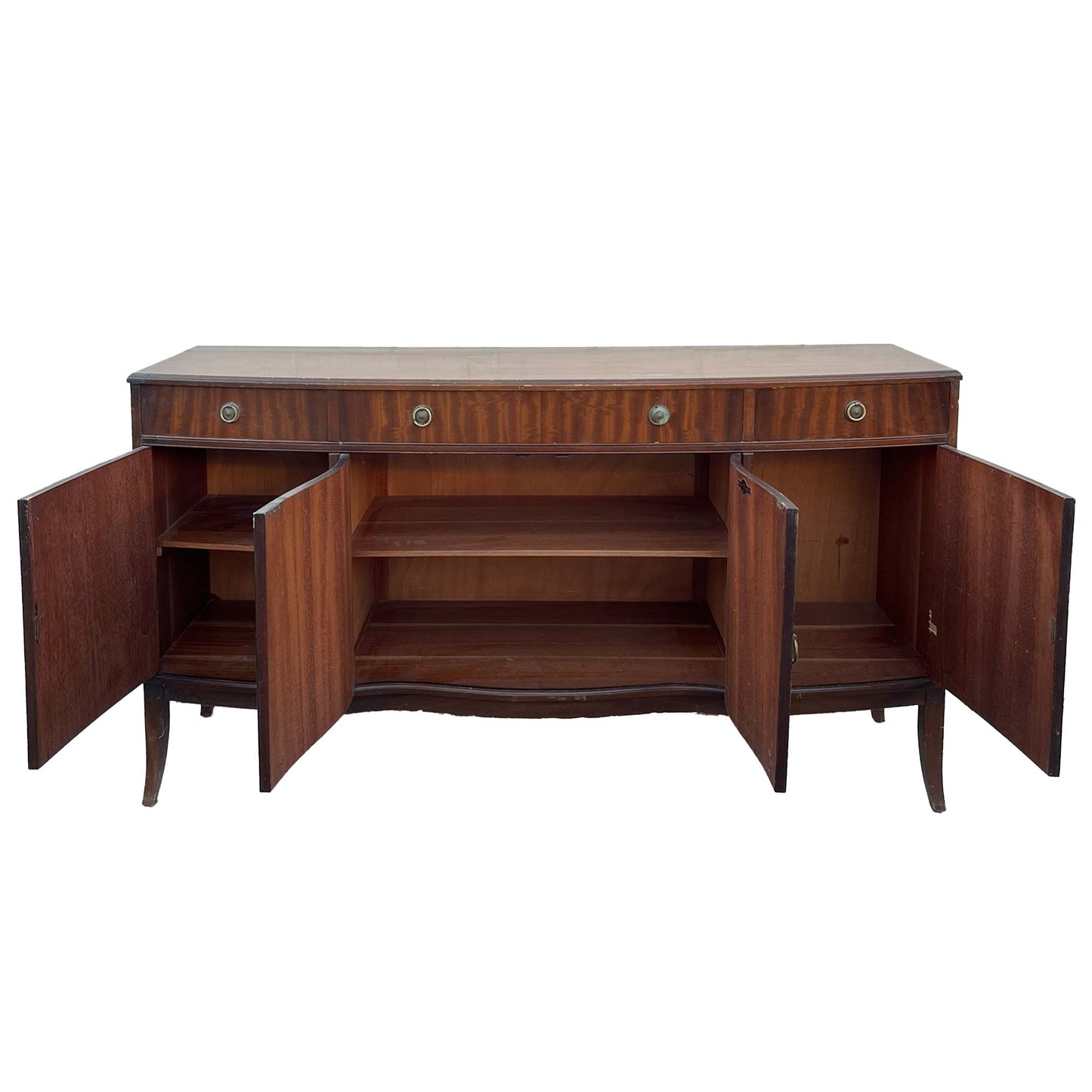 Vintage Strongbow Mahogany Serpentine Sideboard