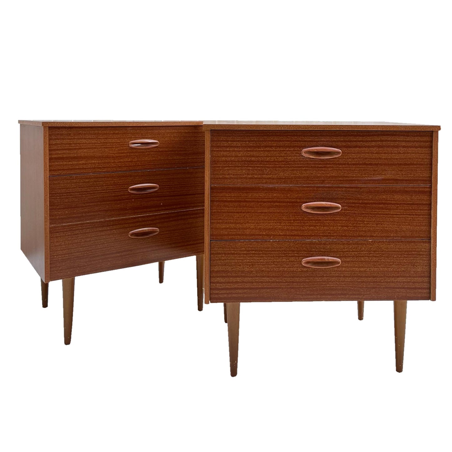 Two vintage Mid-century modern chest of drawers