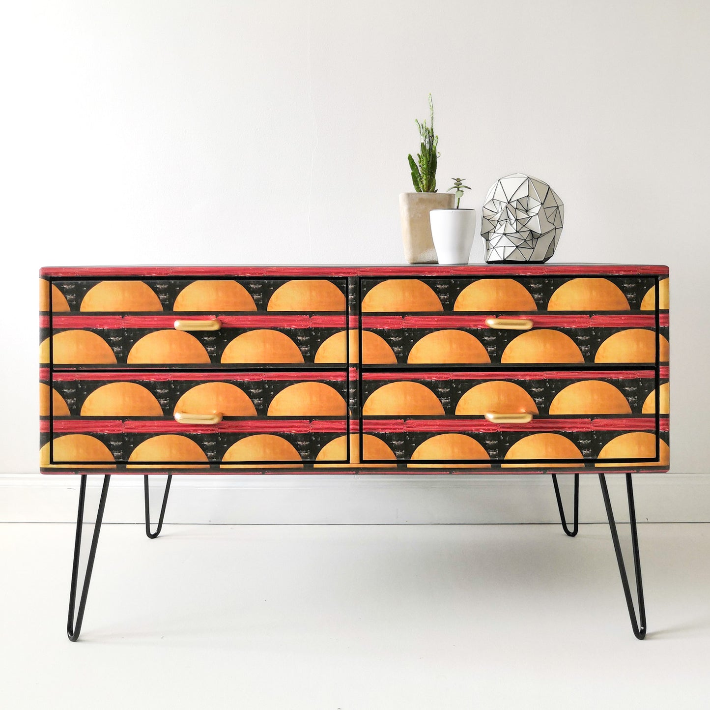 Black Painted Upcycled Sideboard