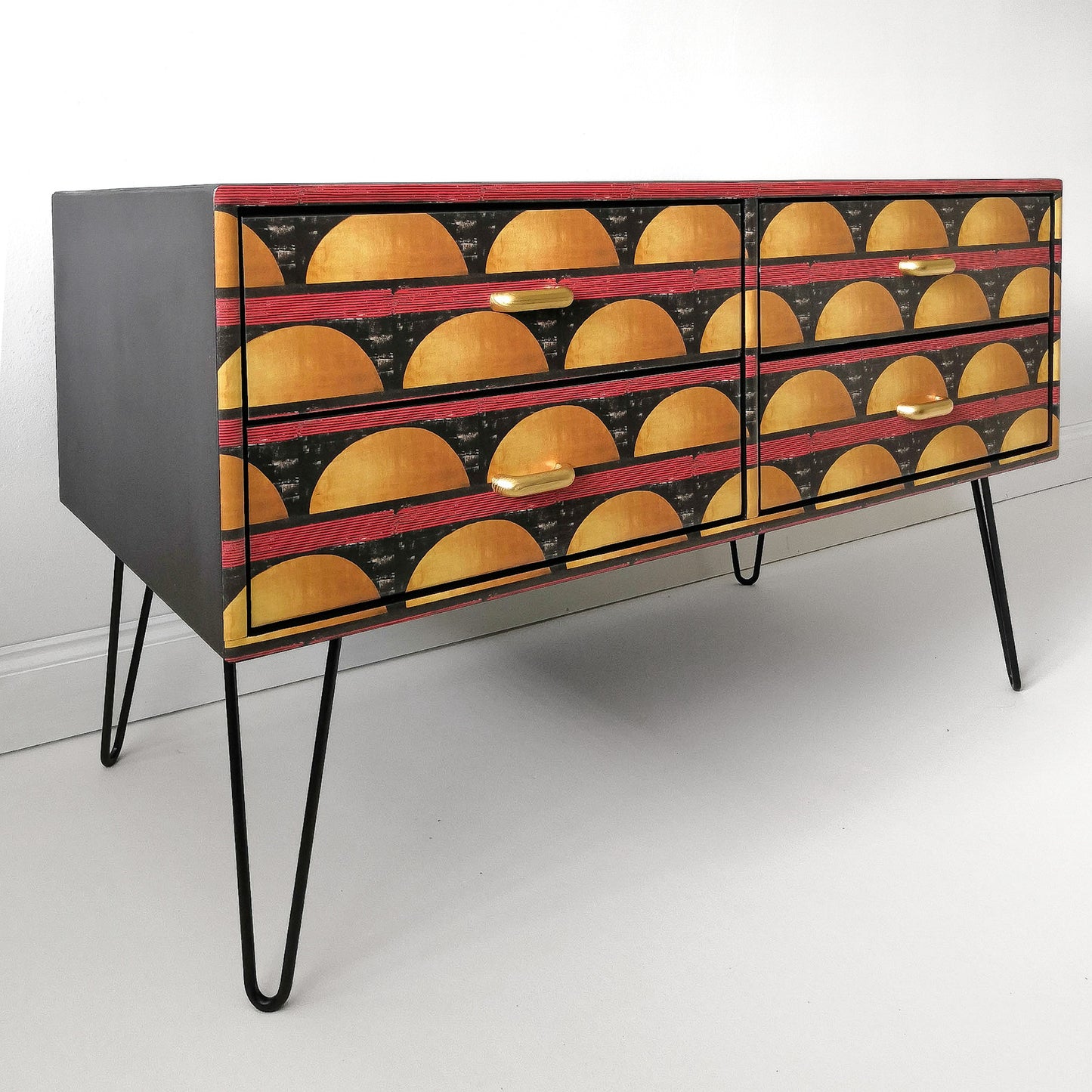 Black Painted Upcycled Sideboard