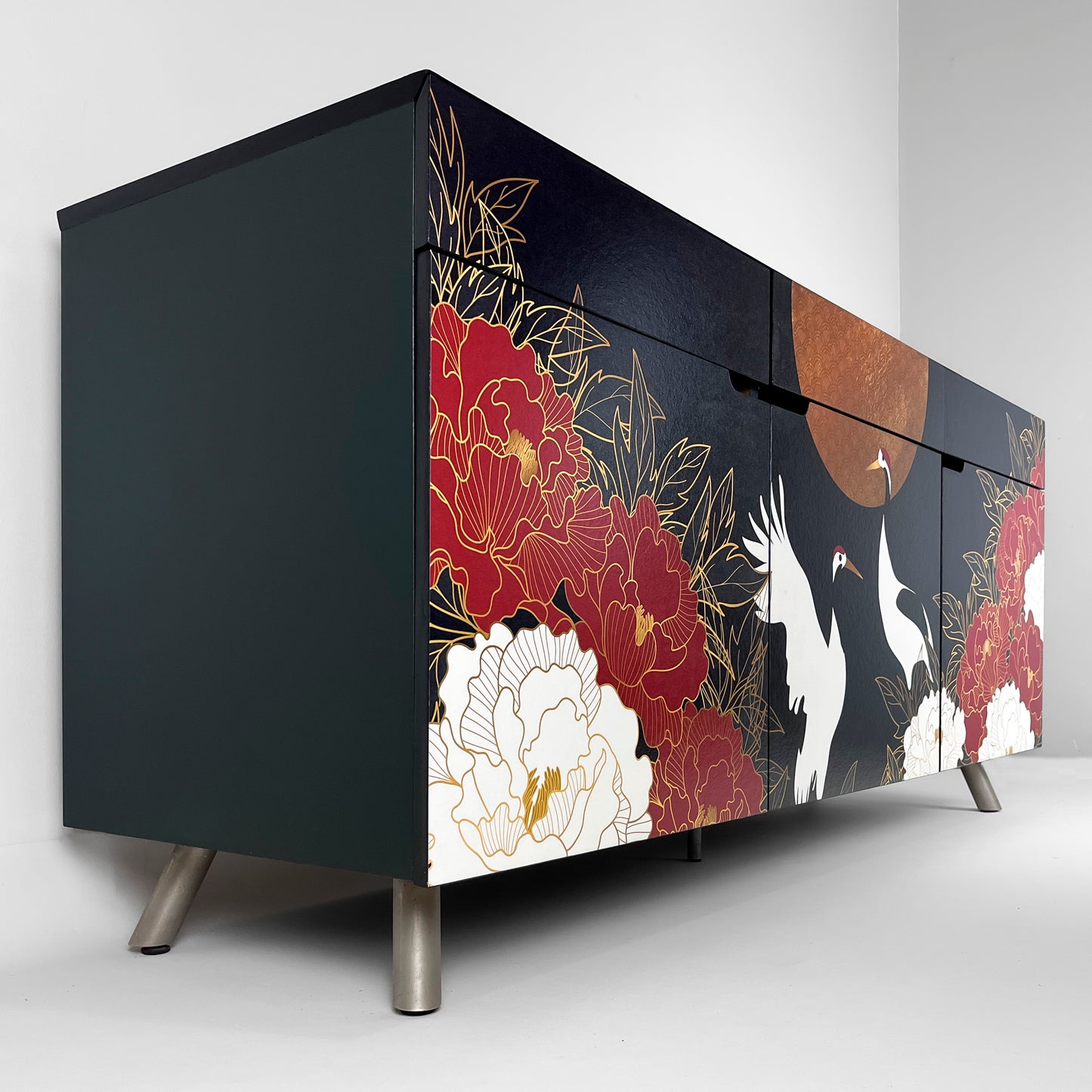 Upcycled Floral Sideboard