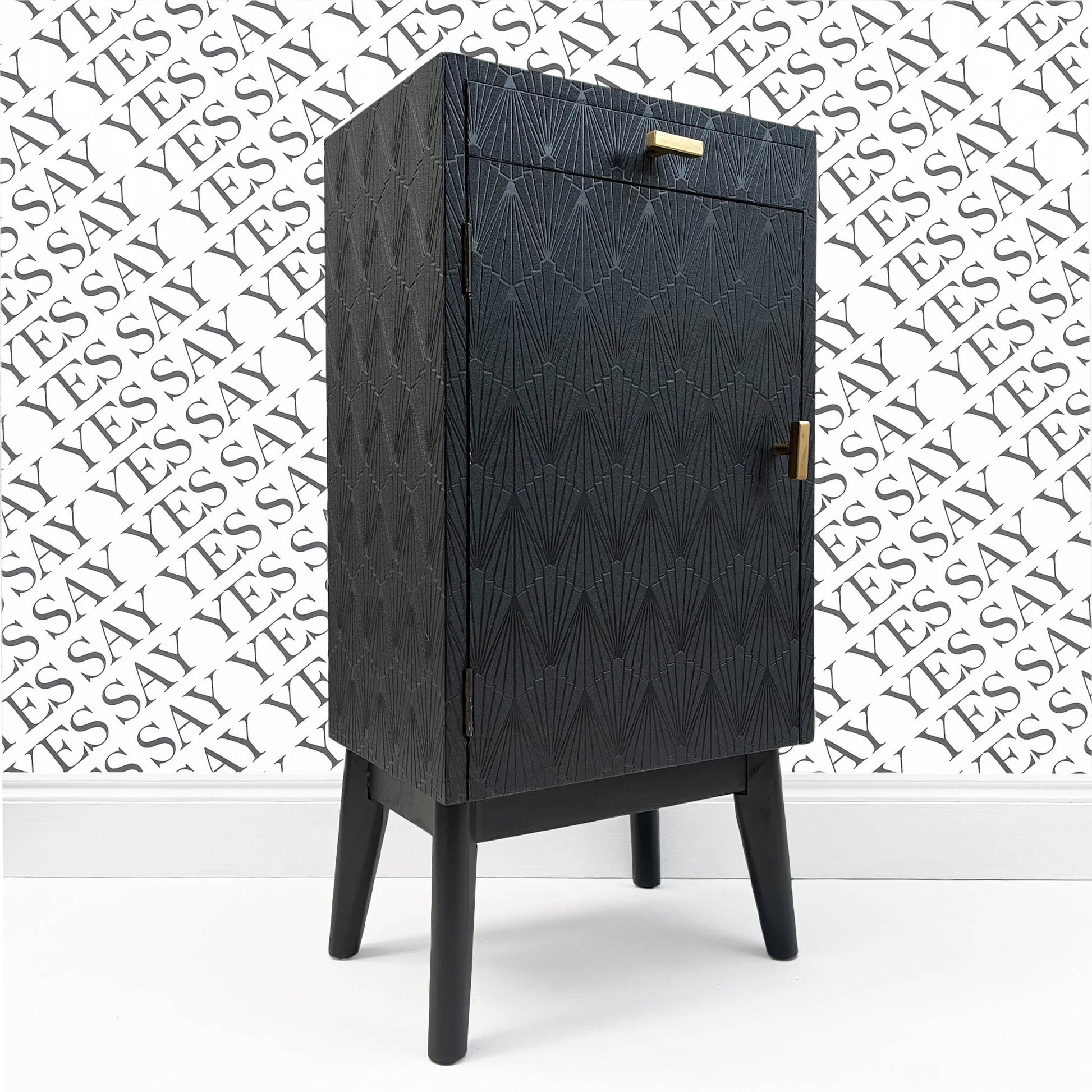 Painted Vintage Oak Cabinet