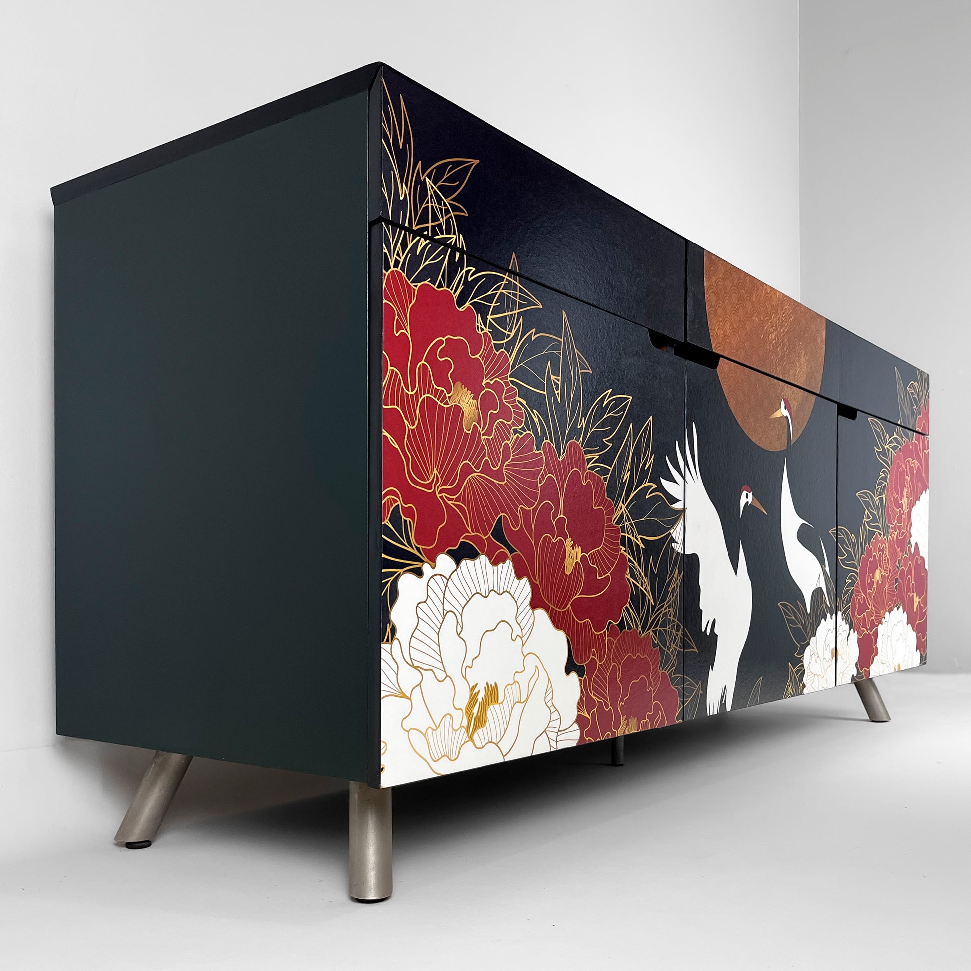 Upcycled Floral Sideboard